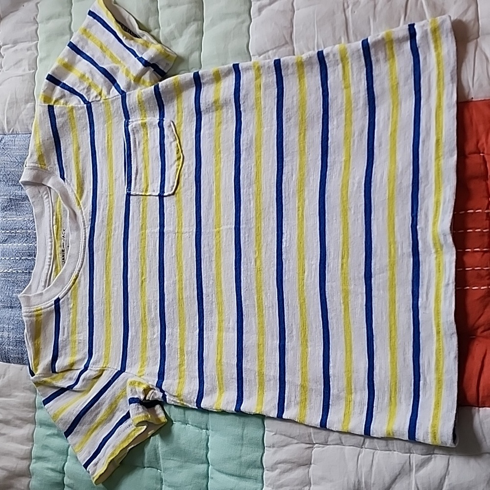 Janie & Jack striped short sleeve tee size 5